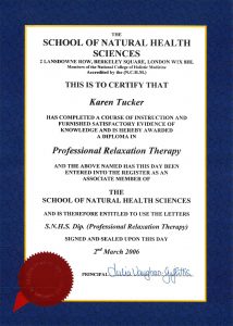 Relaxation Therapy diploma